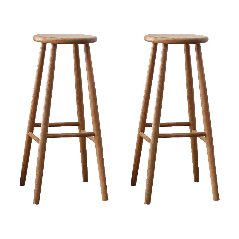 Modern Armless Counter Stool Iron Dining Room Bar Stool with Seat and Pedal