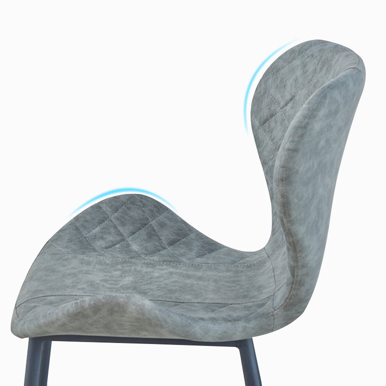 Industrial Indoor Bar-stool Leather Footrest Bucket Black Base Bar and Counter Stool