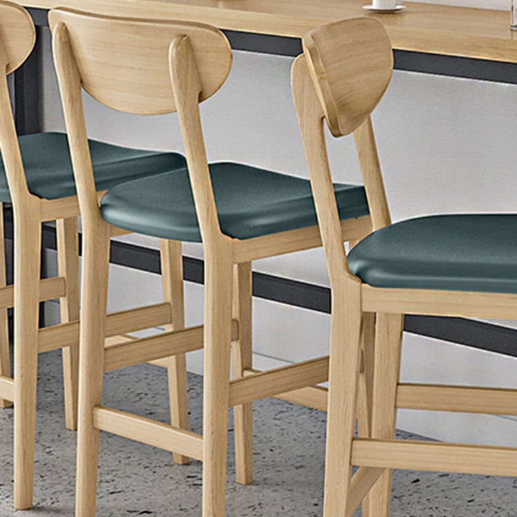 Contemporary Low Back Bar stool PU Leather Counter Bar Stool with 4 Legs