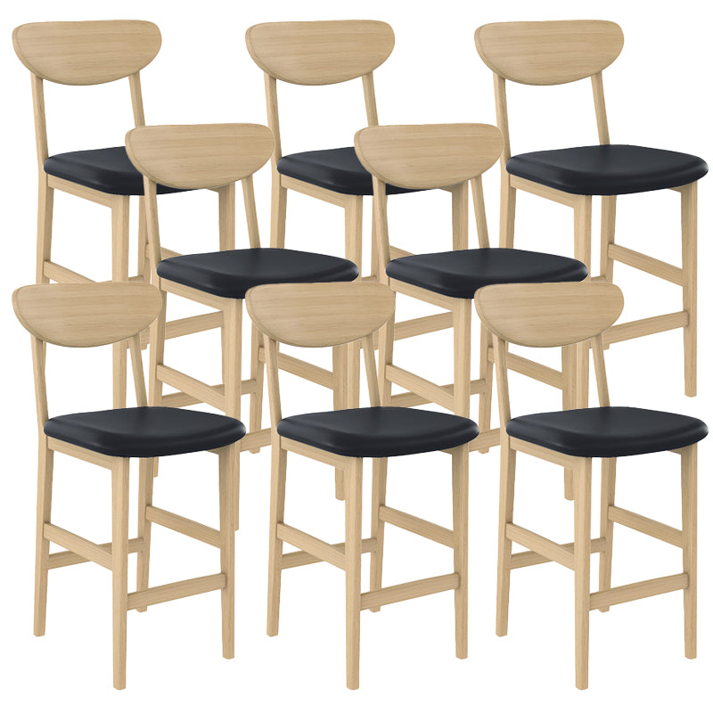 Contemporary Low Back Bar stool PU Leather Counter Bar Stool with 4 Legs