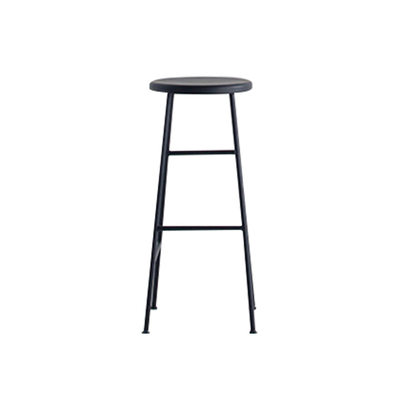 Modern Solid Wood Counter-height Stool Footrest Coffee Shop Round Bar Stools