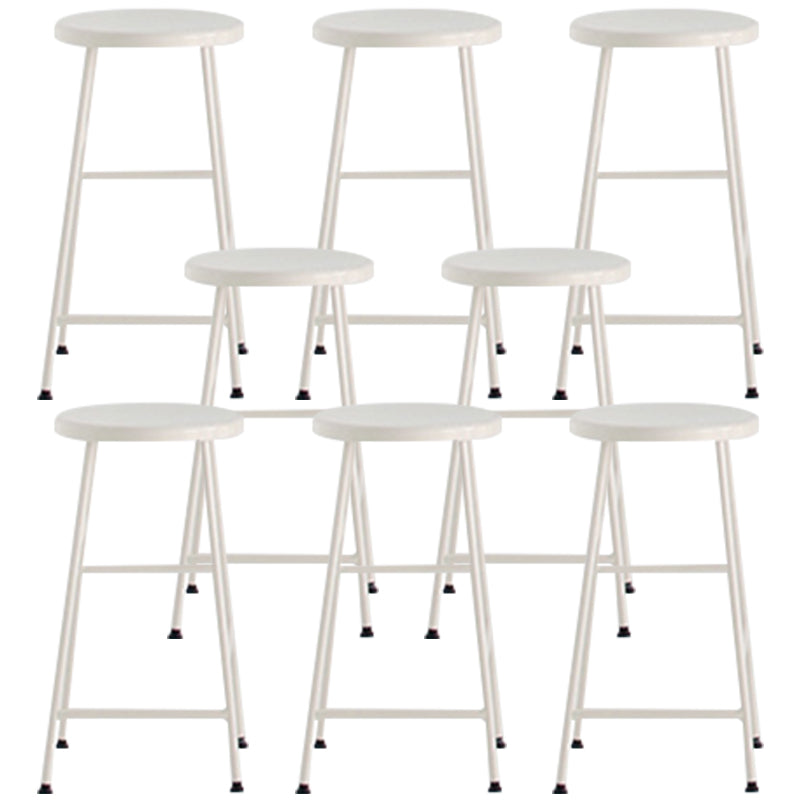 Modern Solid Wood Counter-height Stool Footrest Coffee Shop Round Bar Stools