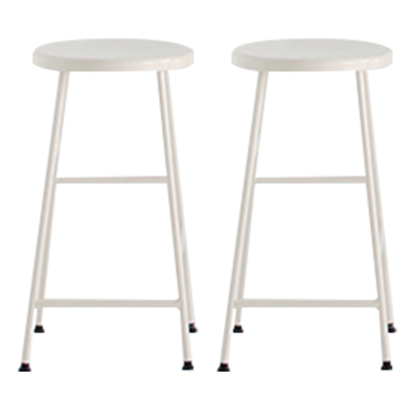 Modern Solid Wood Counter-height Stool Footrest Coffee Shop Round Bar Stools