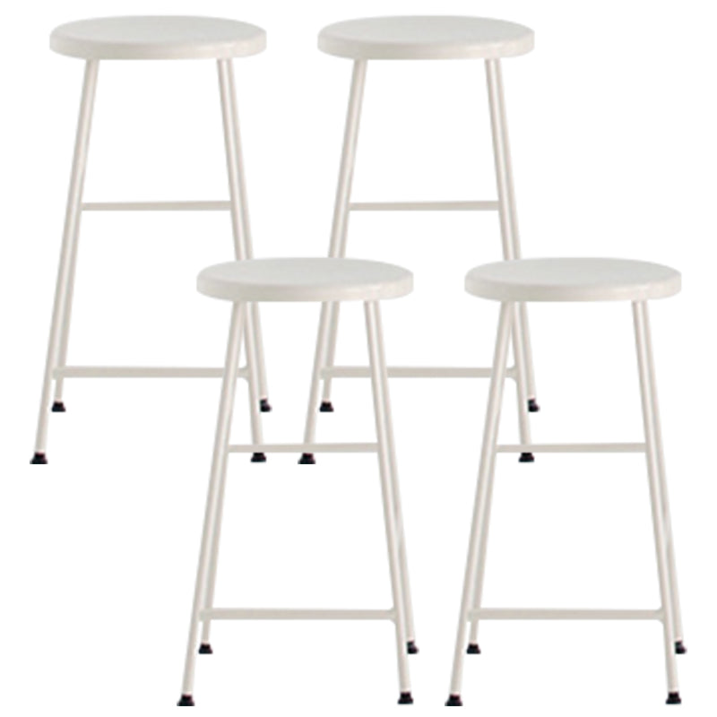 Modern Solid Wood Counter-height Stool Footrest Coffee Shop Round Bar Stools