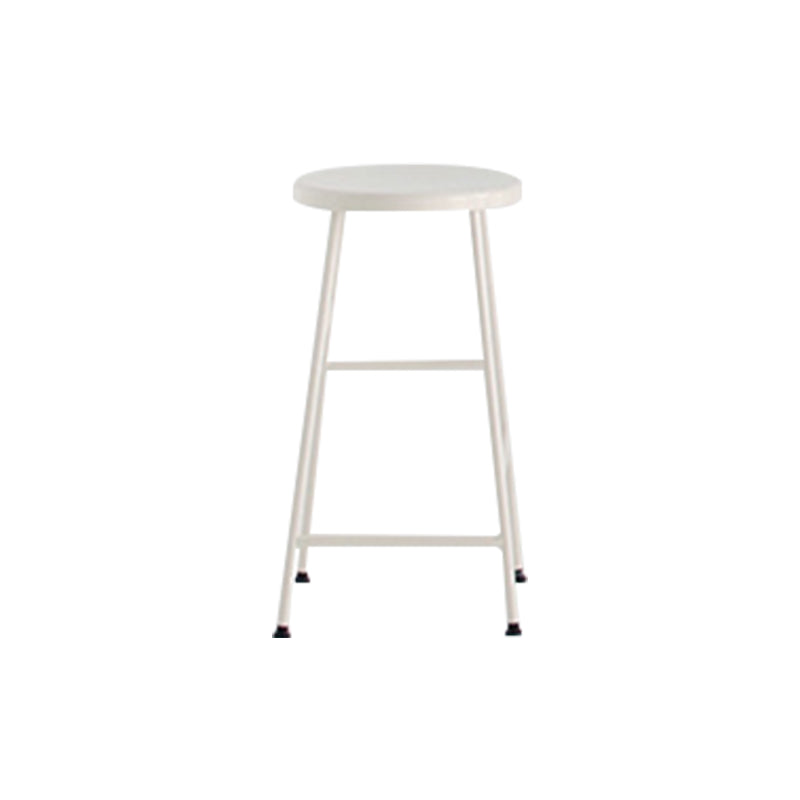 Modern Solid Wood Counter-height Stool Footrest Coffee Shop Round Bar Stools