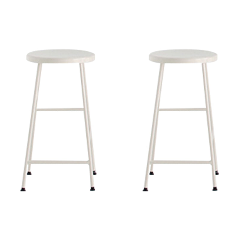 Modern Solid Wood Counter-height Stool Footrest Coffee Shop Round Bar Stools