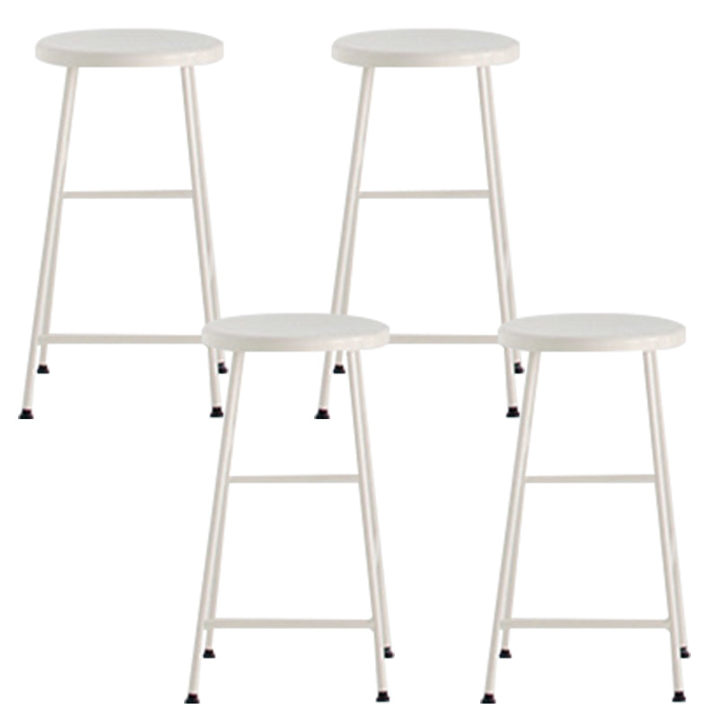 Modern Solid Wood Counter-height Stool Footrest Coffee Shop Round Bar Stools