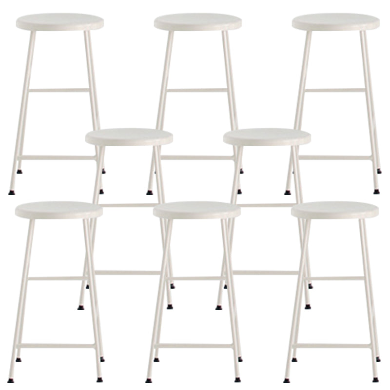 Modern Solid Wood Counter-height Stool Footrest Coffee Shop Round Bar Stools