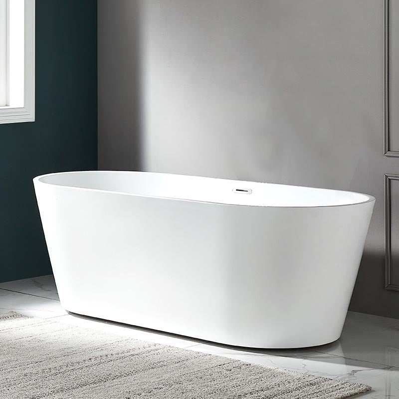 Modern Acrylic Bath Tub Freestanding Matte Finish Bathtub for Home