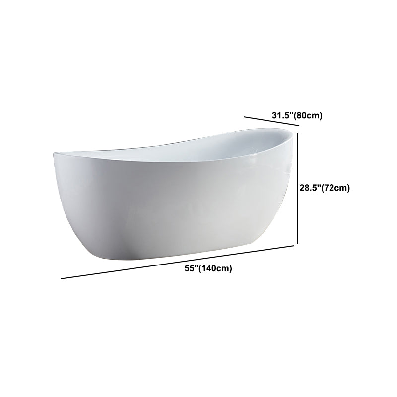 Modern Acrylic Bath Tub Freestanding Matte Finish Bathtub for Home