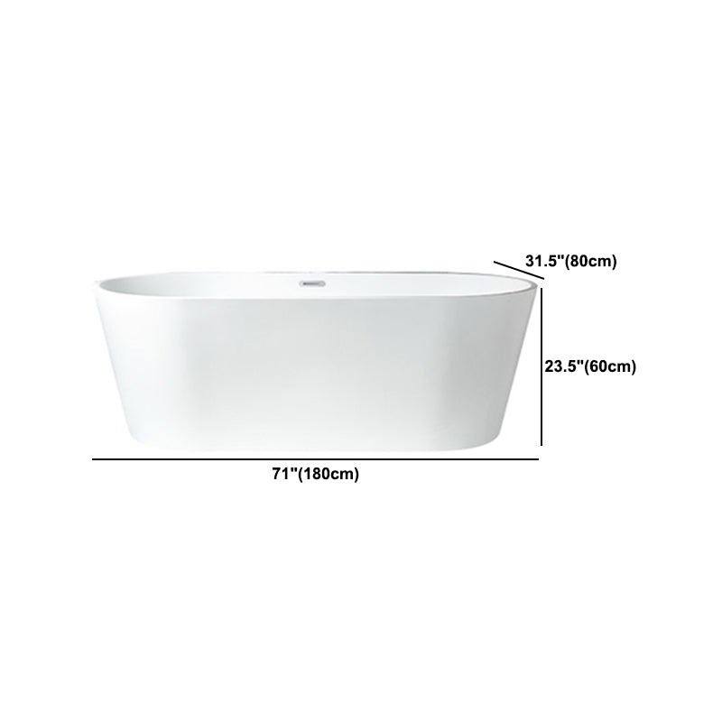 Modern Acrylic Bath Tub Freestanding Matte Finish Bathtub for Home
