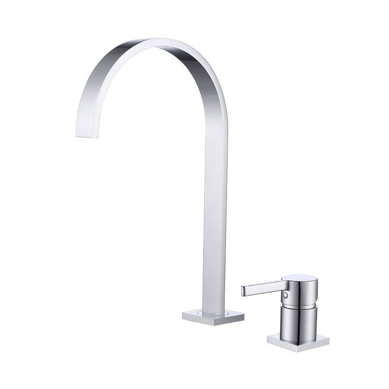 1-Handle Bathroom Faucet with Swivel 2 Hole Widespread Bathroom Sink Faucet