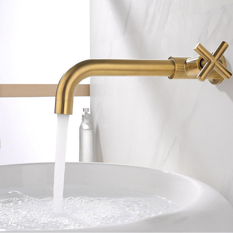 Glam 1-Handle Bathroom Sink Faucet Circular Wall Mounted Bathroom Faucet