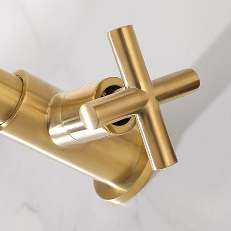 Glam 1-Handle Bathroom Sink Faucet Circular Wall Mounted Bathroom Faucet