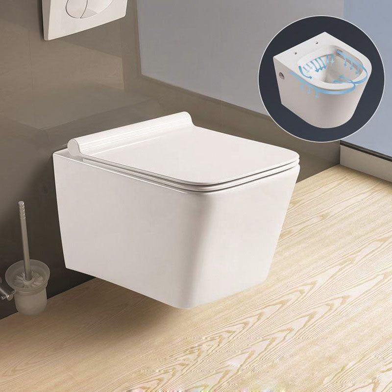 One Piece Elongated Toilet Bowl 0.8/1.58 GPF Ceramics Flush Toilet for Bathroom