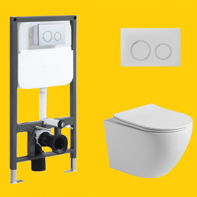 One Piece Elongated Toilet Bowl 0.8/1.58 GPF Ceramics Flush Toilet for Bathroom