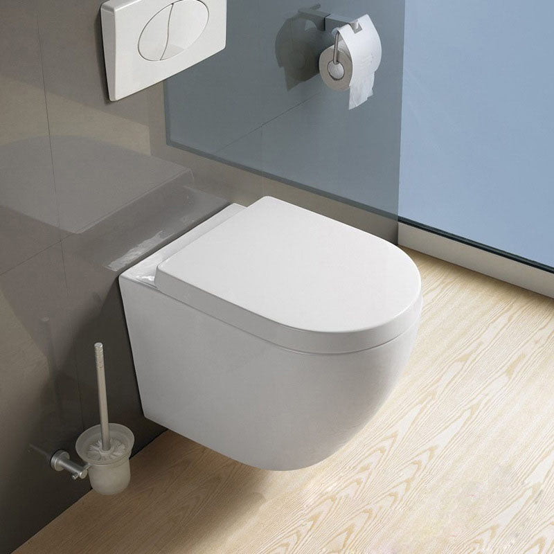 One Piece Elongated Toilet Bowl 0.8/1.58 GPF Ceramics Flush Toilet for Bathroom