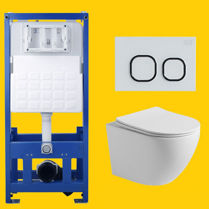 One Piece Elongated Toilet Bowl 0.8/1.58 GPF Ceramics Flush Toilet for Bathroom