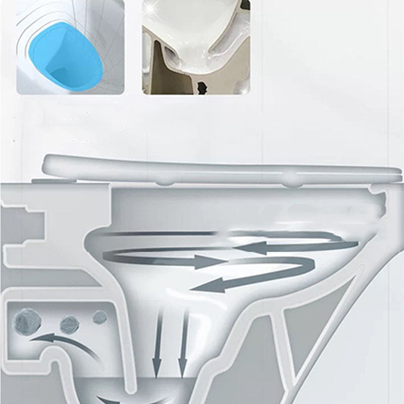 One Piece Elongated Toilet Bowl 0.8/1.58 GPF Ceramics Flush Toilet for Bathroom