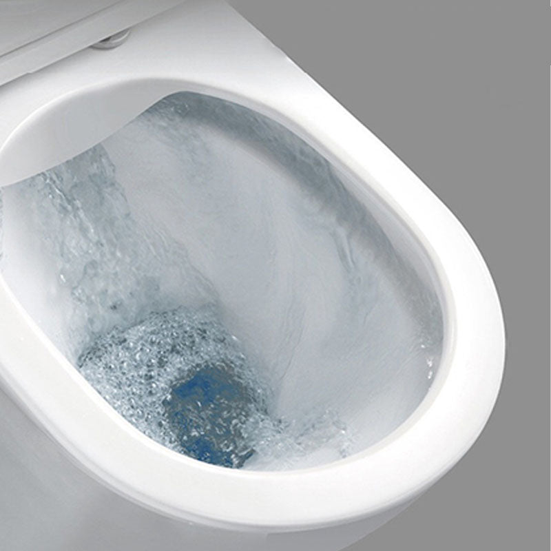 One Piece Elongated Toilet Bowl 0.8/1.58 GPF Ceramics Flush Toilet for Bathroom