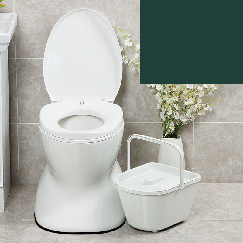 Modern Plastic Toilet Floor Mounted Toilet Bowl with Slow Close Seat for Bathroom