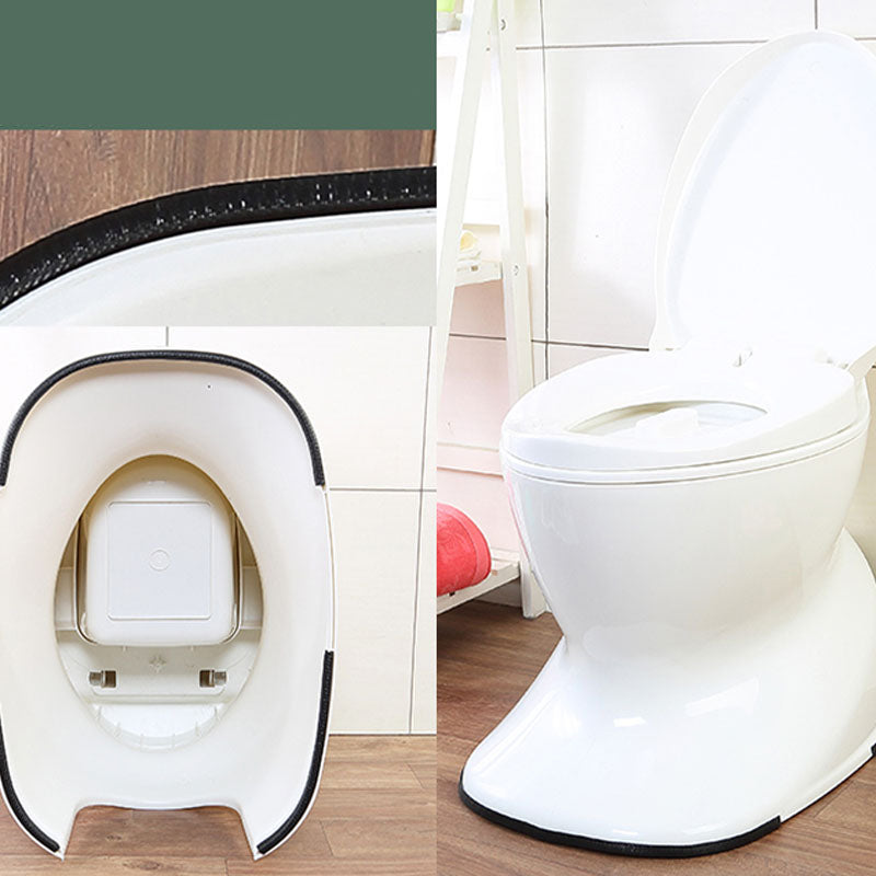 Modern Plastic Toilet Floor Mounted Toilet Bowl with Slow Close Seat for Bathroom