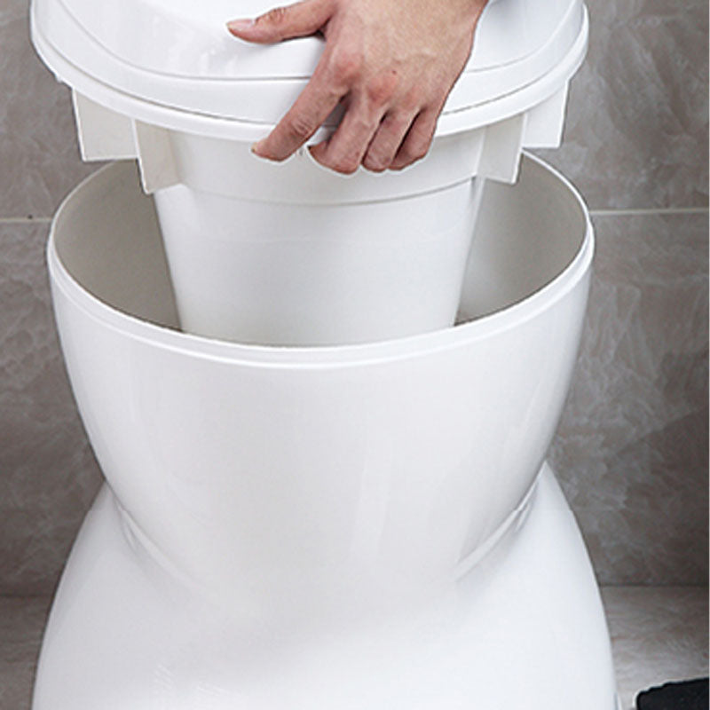 Modern Plastic Toilet Floor Mounted Toilet Bowl with Slow Close Seat for Bathroom