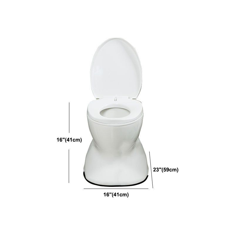 Modern Plastic Toilet Floor Mounted Toilet Bowl with Slow Close Seat for Bathroom