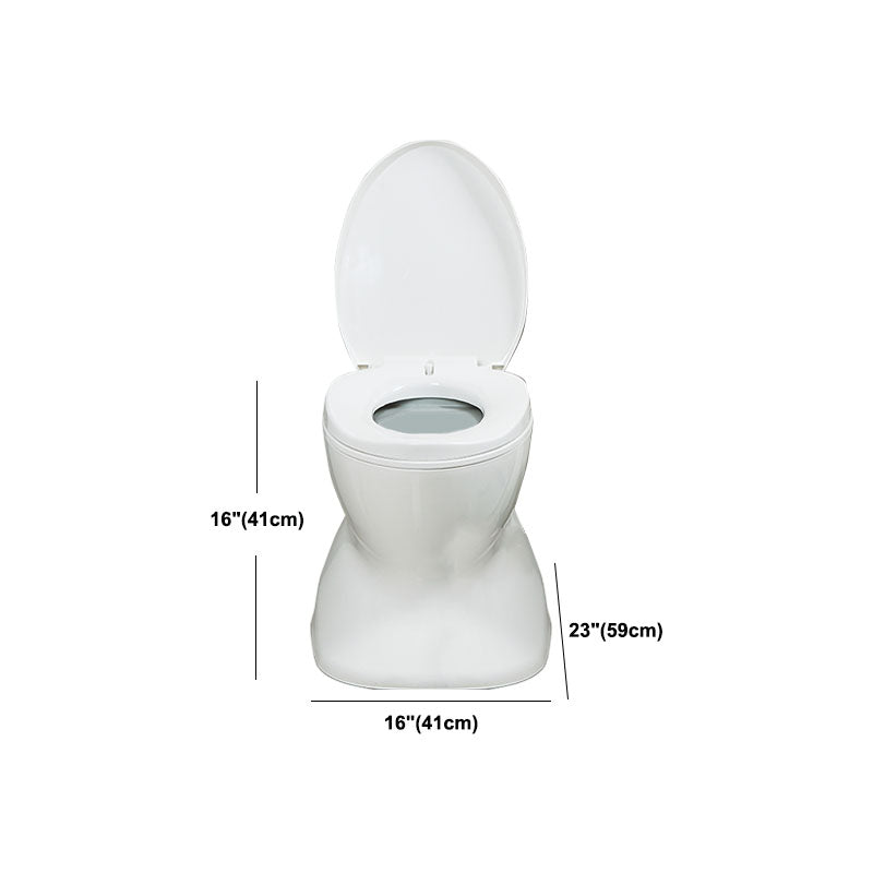 Modern Plastic Toilet Floor Mounted Toilet Bowl with Slow Close Seat for Bathroom