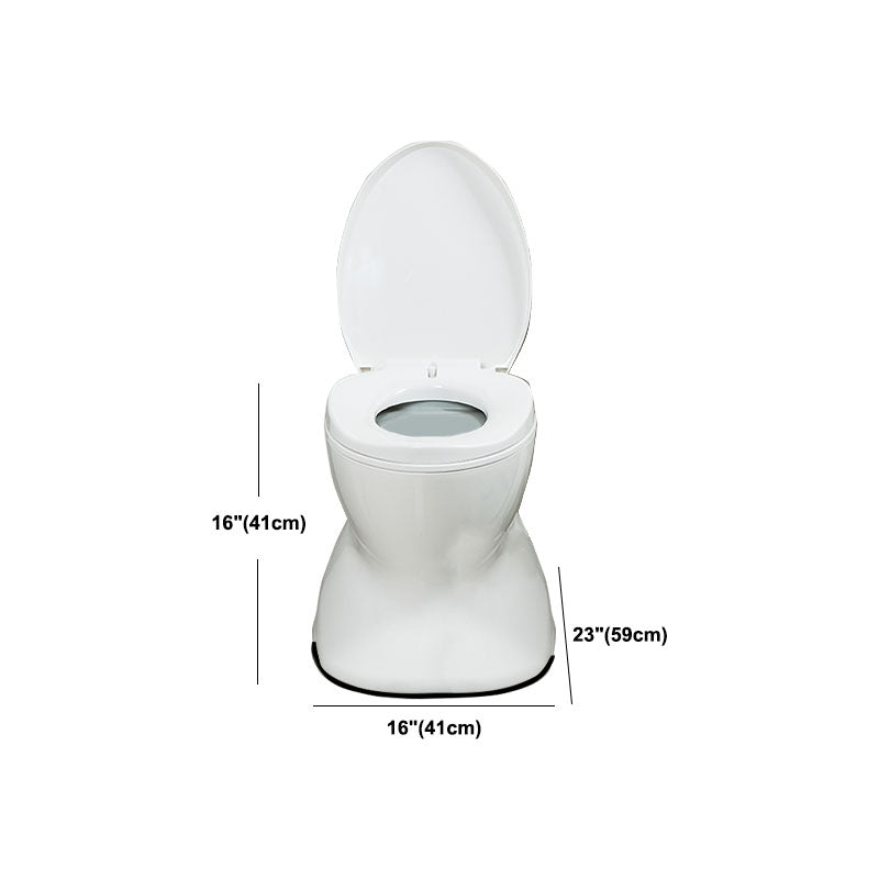 Modern Plastic Toilet Floor Mounted Toilet Bowl with Slow Close Seat for Bathroom