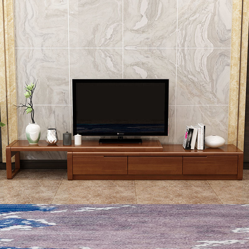 Modern Wood TV Console Open Storage TV Media Stand with Drawers for Living Room