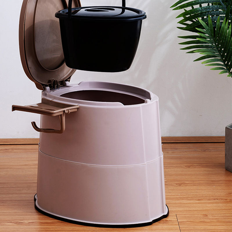 Contemporary Plastic Toilet Floor Mounted Toilet Bowl with Toilet Seat for Washroom