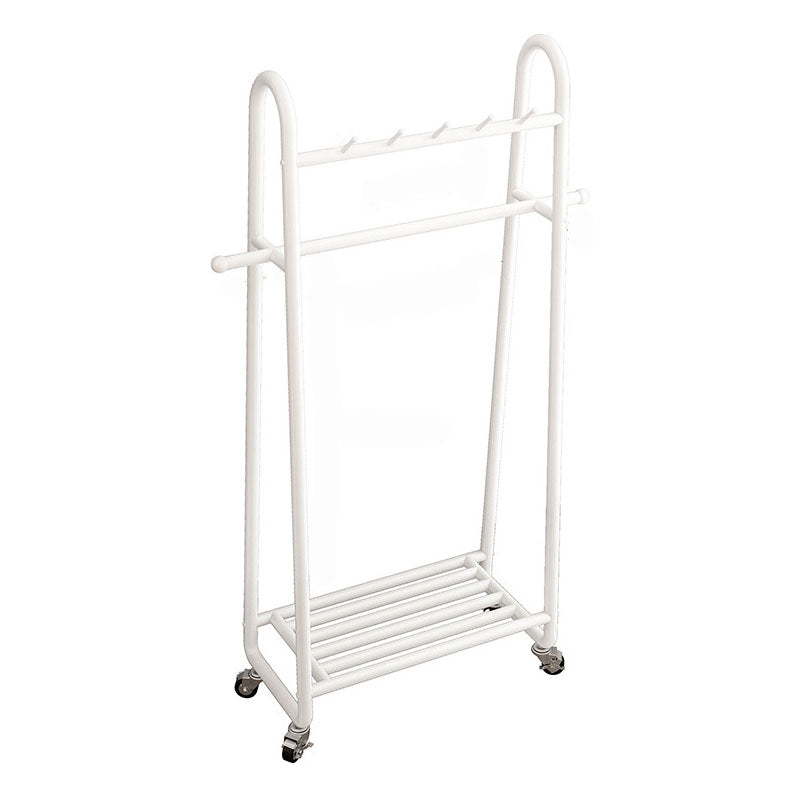 Modern Coat Hanger Solid Color Metal Coat Rack with Storage Shelving