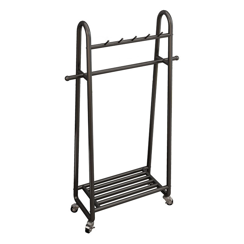 Modern Coat Hanger Solid Color Metal Coat Rack with Storage Shelving