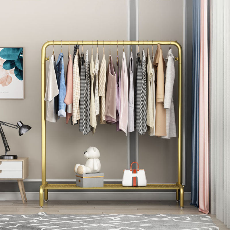 Glam Hall Stand Metal Hanging Rail and Lower Shelf Entryway Kit