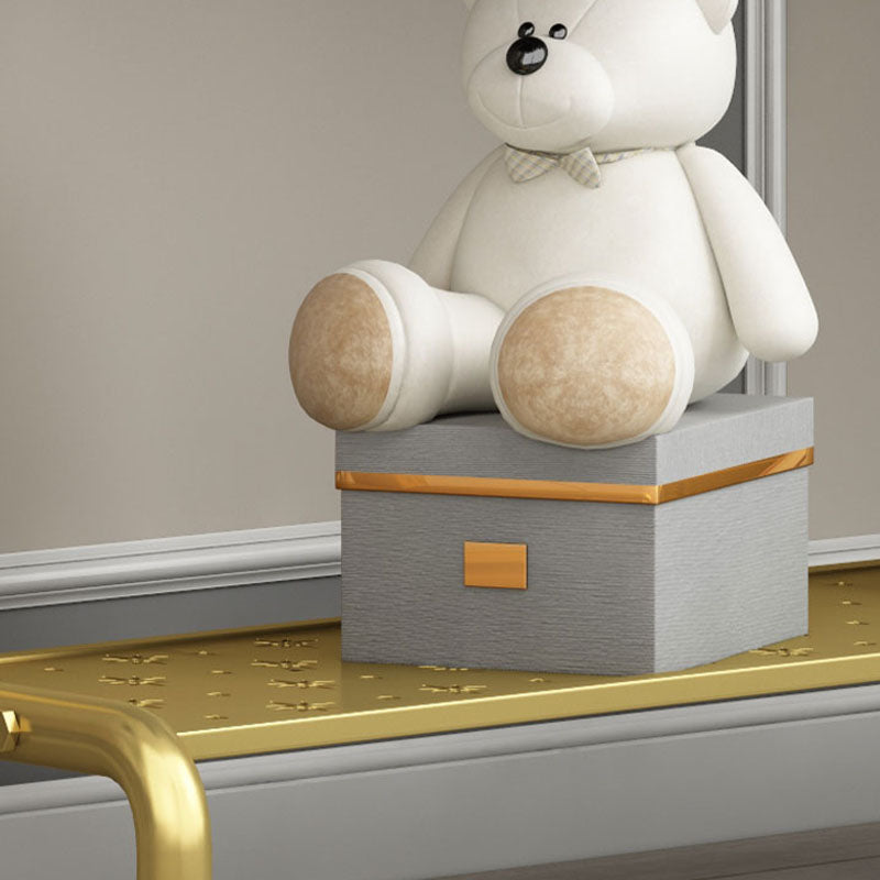 Glam Hall Stand Metal Hanging Rail and Lower Shelf Entryway Kit