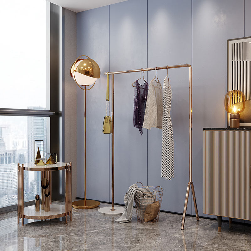 Industrial Minimalist Style Coat Rack Metallic Free Standing Coat Hanger