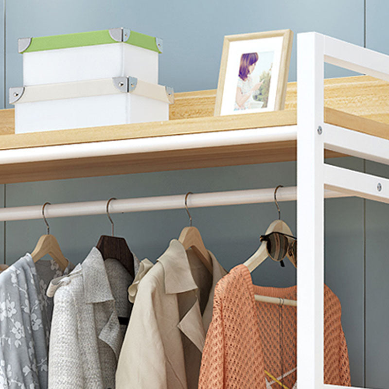 Modern Style Coat Rack Metal Frame Multi-layer Shelve Design Free Standing Coat Rack