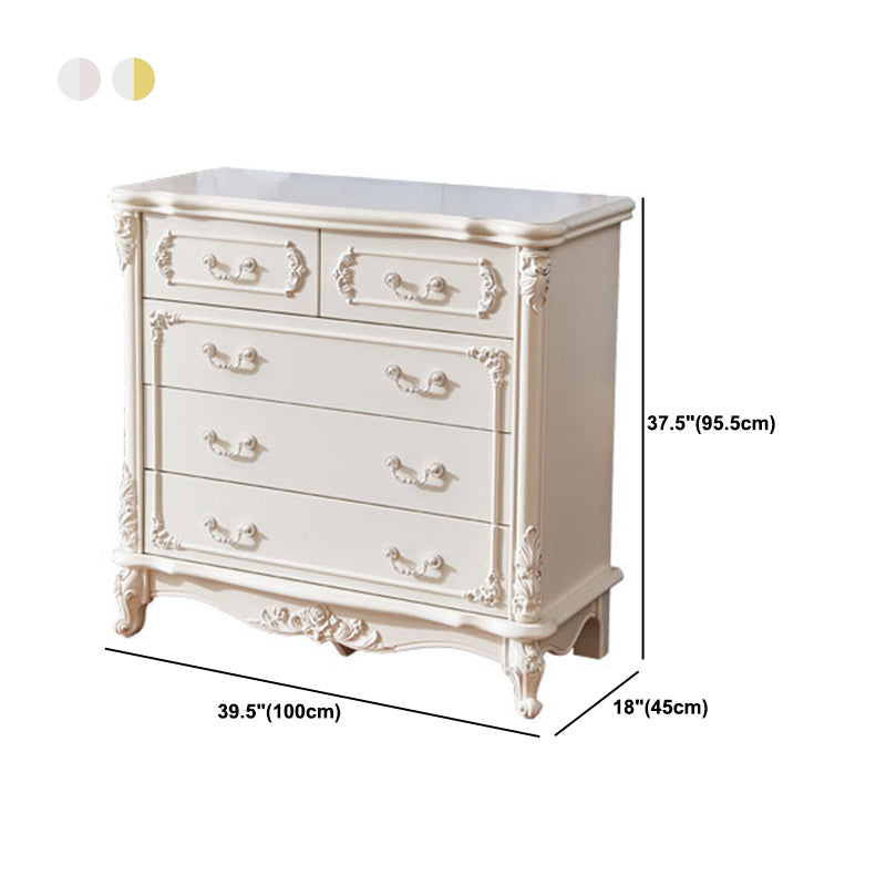 17.71" Wide Accent Chest White Rectangle Standard Chest with Drawers