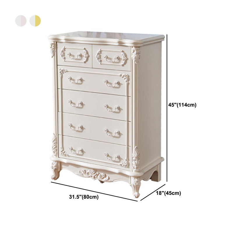 17.71" Wide Accent Chest White Rectangle Standard Chest with Drawers