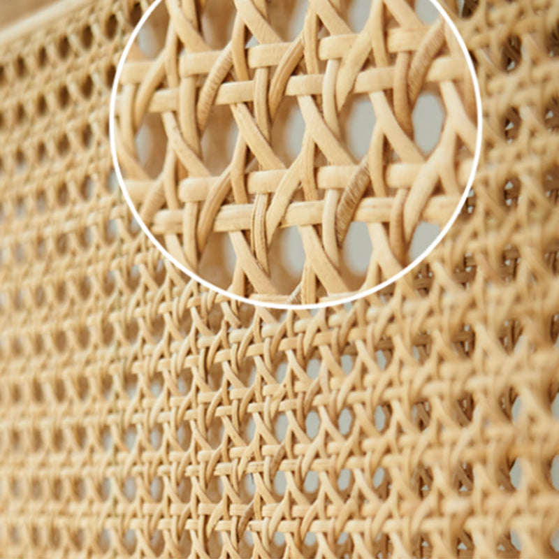 Tropical Rattan Style Bed in Brown with Headboard and Footboard