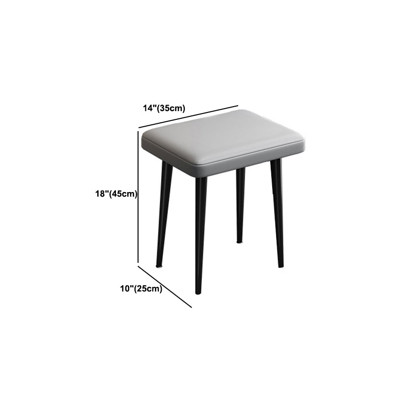 Modern Stone Top Vanity Makeup Dressing Table Stool Set Grey Stool