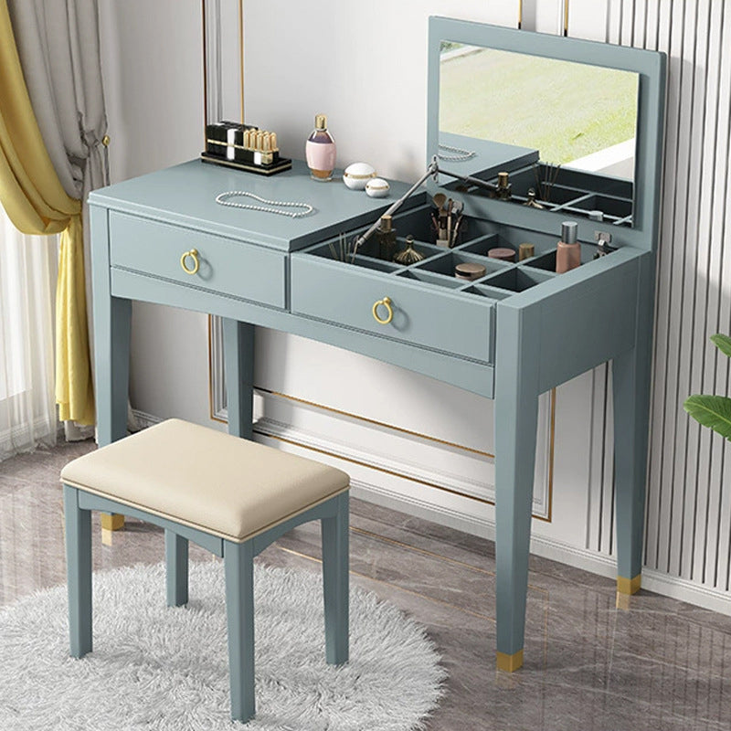 39.37" One Drawer Vanity Table Flip Single Mirror Dressing Table