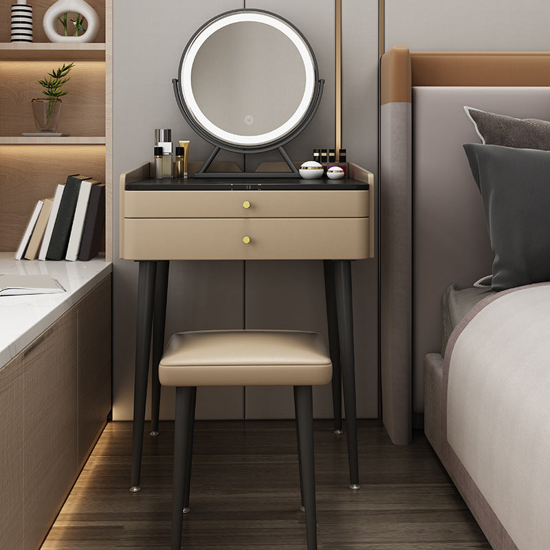 Two Piece Modern Vanity Set Stone Top 23.62" Wide Dressing Table