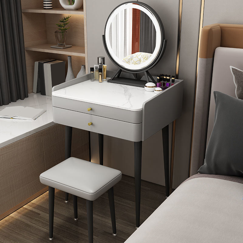 Two Piece Modern Vanity Set Stone Top 23.62" Wide Dressing Table