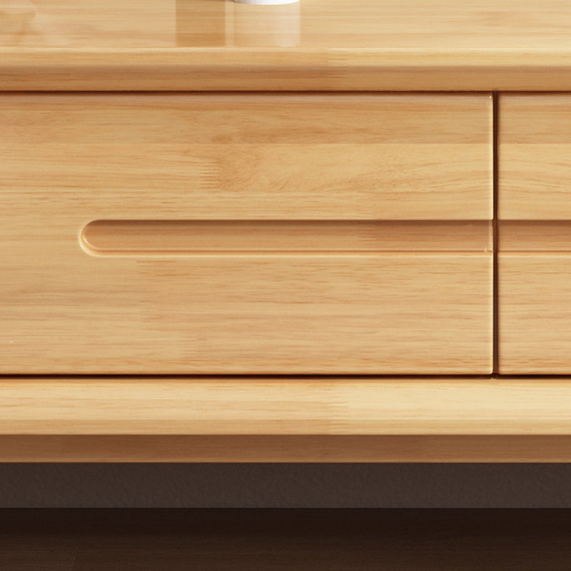 Contemporary 4 Legs Solid Wood with Drawer Rectangular Single Coffee Table