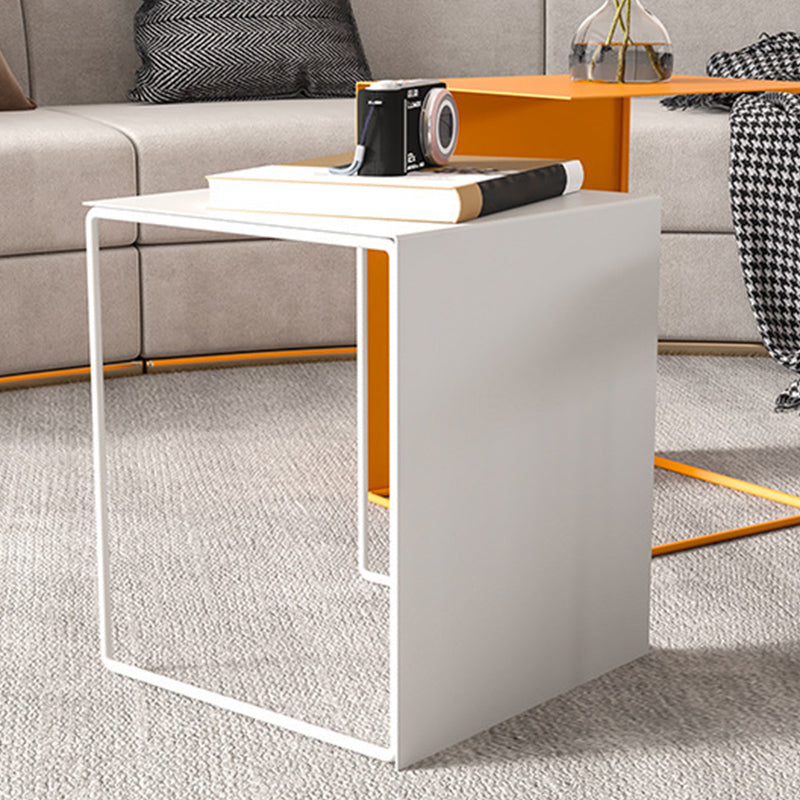 Trestle Coffee Table Mid-Century Modern Iron Coffee Table for Living Room