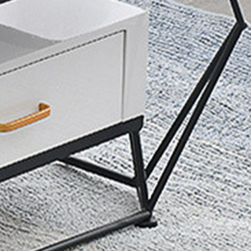 Contemporary Coffee Table with 2 Drawers Single Frame Coffee Table