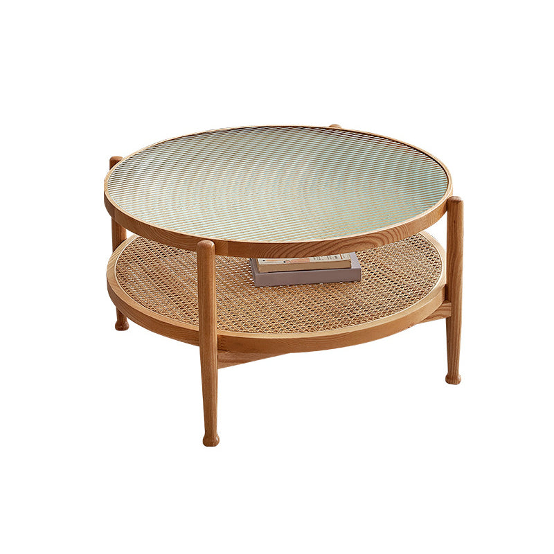 Contemporary 3/4 Legs Wooden with Storage Shelf Coffee Table