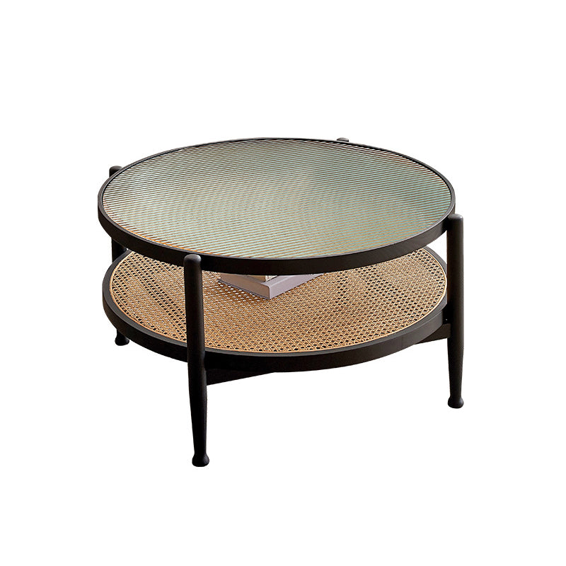 Contemporary 3/4 Legs Wooden with Storage Shelf Coffee Table
